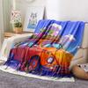 Car Print Flannel Blanket, High quality Comfortable for All Seasons, Home Decor, Warmth and Comfort, Perfect for Christmas Gifts