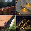 New Warm White LED Solar Step Lamp Path Stair Outdoor Garden Lights Waterproof Balcony Light Decoration  Patio Stair Fence Light