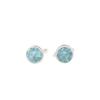 Sky Blue Topaz Gemstone 925 Sterling Silver Handmade Cufflinks 0.50" For Groom CL-4-10