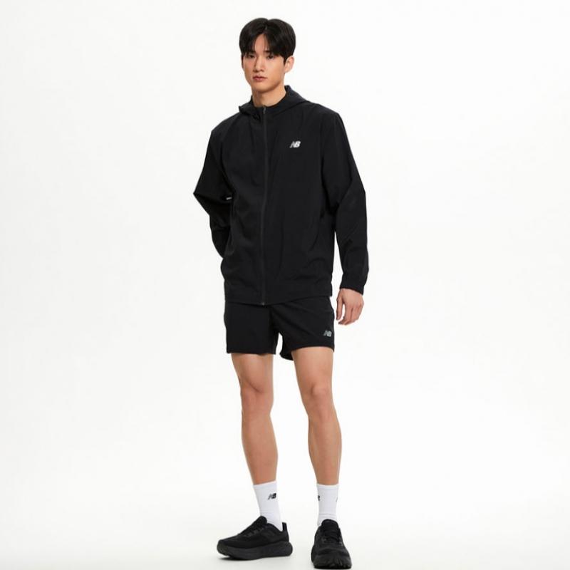 New Balance Nbnvf26201 Men Sports Essentials 4 Part 2 In 1 Woven Shorts  Black 