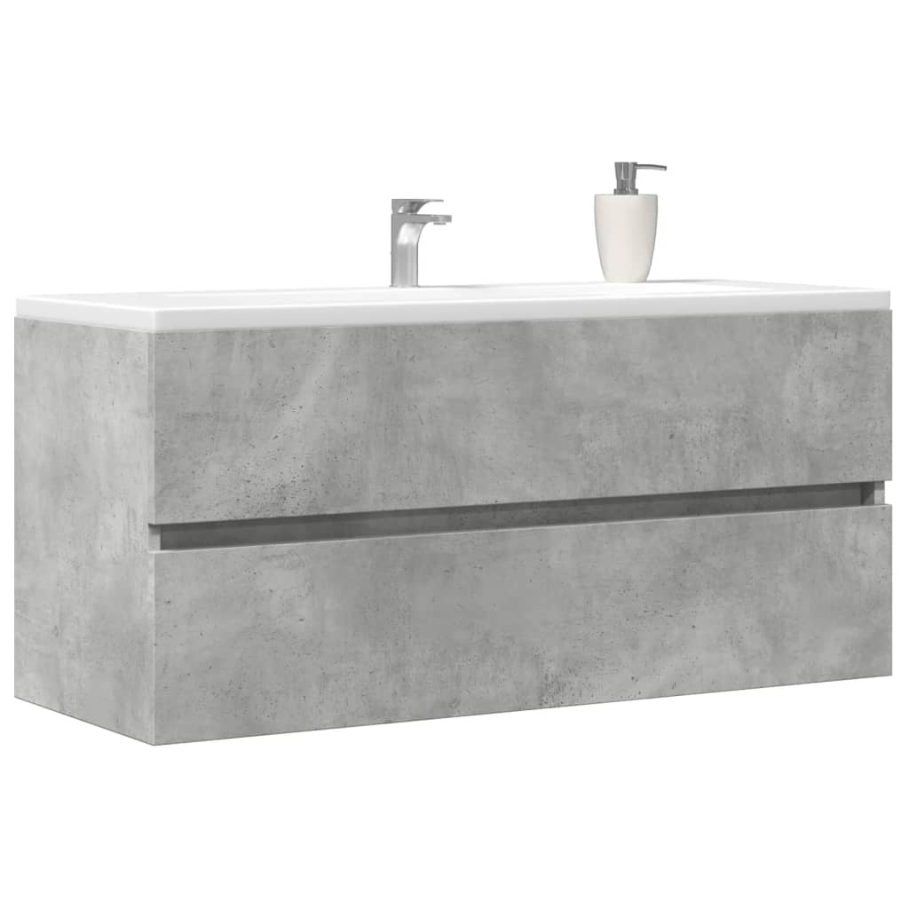 Bathroom Vanity Unit Concrete Grey 100 X 38.5 X 45 Cm Particleboard