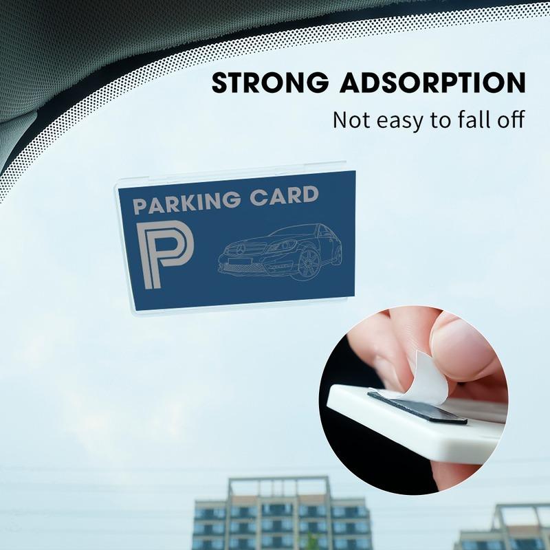Car Card Sleeve Parking Ticket Clip Auto Fastener Card Bill Holder Mount Fastener Organizer Windshield Stickers Home Office