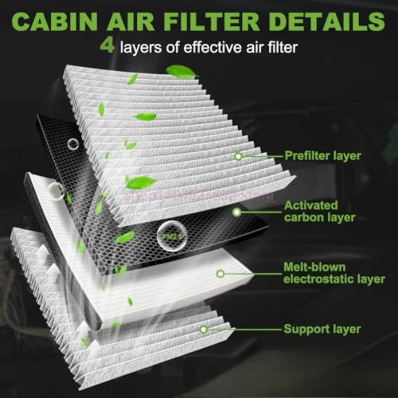 Car Parts Engine Cabin Air Filter 17801-22020 88568-02020 Combo For Toyota Corolla Matrix E130 2003 2004 2005 2006 2007 2008