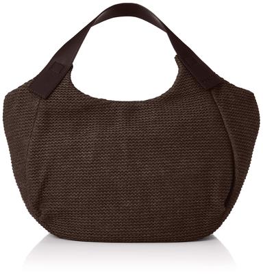 Borsa a Trama Lavorata a Maglia Tote Media Marrone [Isaac] Borsa, Borsa, Taglia, Donna, 5000902, (20)