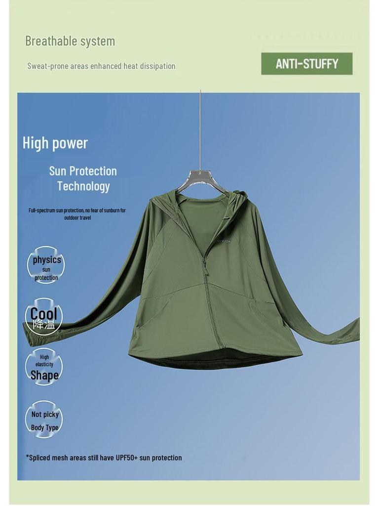 Damska kurtka letnia z czarnym rondem UPF50+ chroniąca przed słońcem