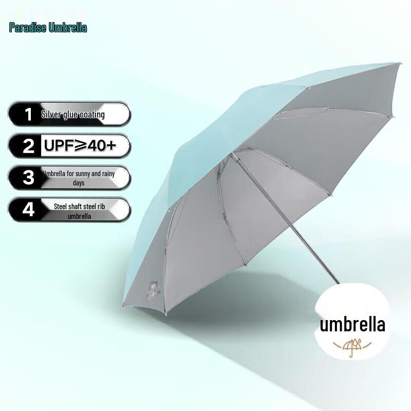 Tiangtang UV Protection Tri-fold Sun/Rain Umbrella