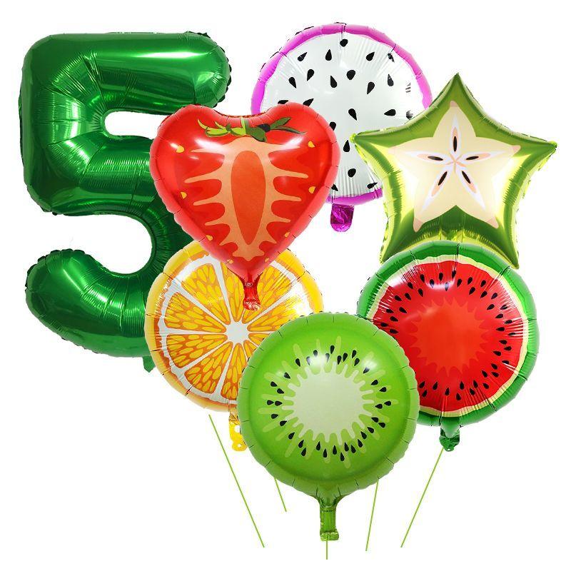 Fruit-themed Balloon Set for Children's Fruit Birthday Party Decoration