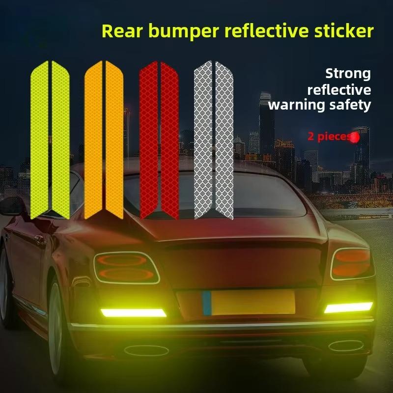 NEW Car Door Sticker Safety Opening Warning Reflector Tape Decal Car Accessories Exterior Interior Reflective Sticker Reflective