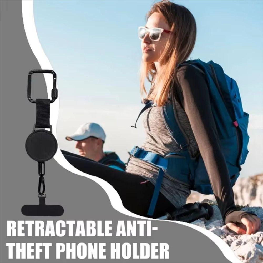 Phone Lanyard Retractable Phone Tether Safety Tether Anti-Theft Phone Holder  Hiking Cycling