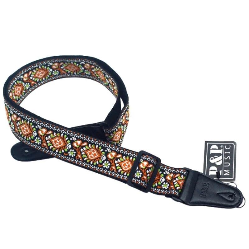 

Плечевой ремень для гитары, универсальный винтажный регулируемый джинсовый хлопковый ремень для акустической электрической бас-гитары