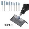 10 Pcs Metal Polished Jade Flint Blue Corundum Grinding Wheel Grinding Head Polishing Head Wheel Head Abrasive Polishing Tool