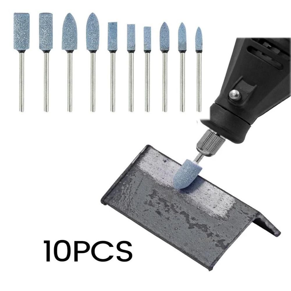 10 Pcs Metal Polished Jade Flint Blue Corundum Grinding Wheel Grinding Head Polishing Head Wheel Head Abrasive Polishing Tool