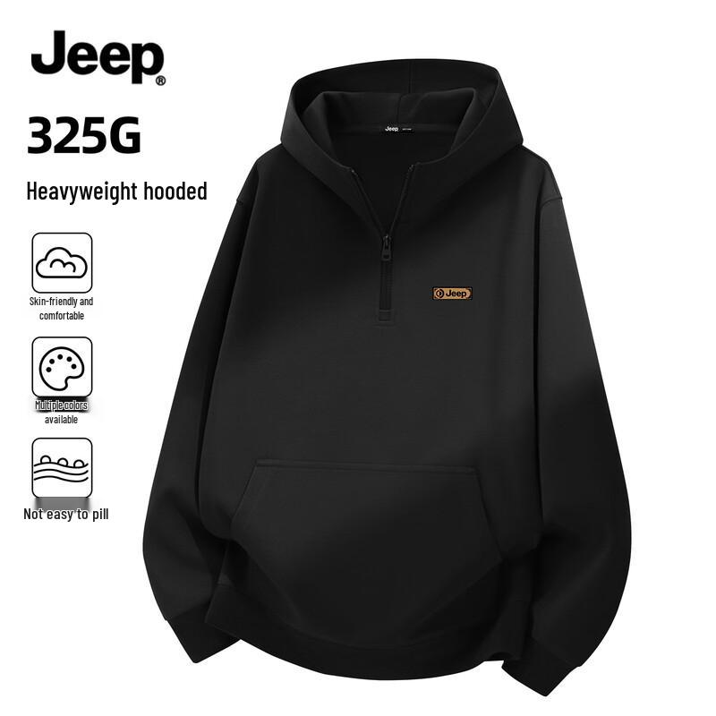

JEEP Men s Heavyweight Half-Zip Pullover Hoodie XL