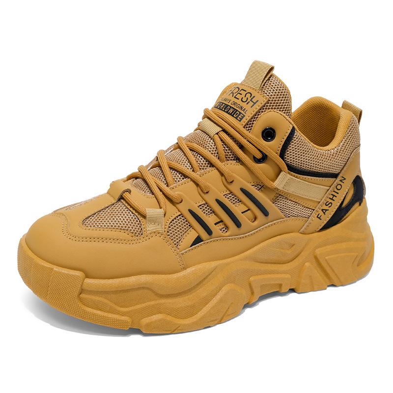 Autumn new breathable sports shoes, thick-soled heightening casual running dad shoes