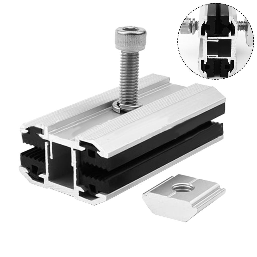 14X Aluminum Alloy Solar Panel Thin Film Middle Clamp for Fixing and For Connecting Solar Panels On Mounting Tracks