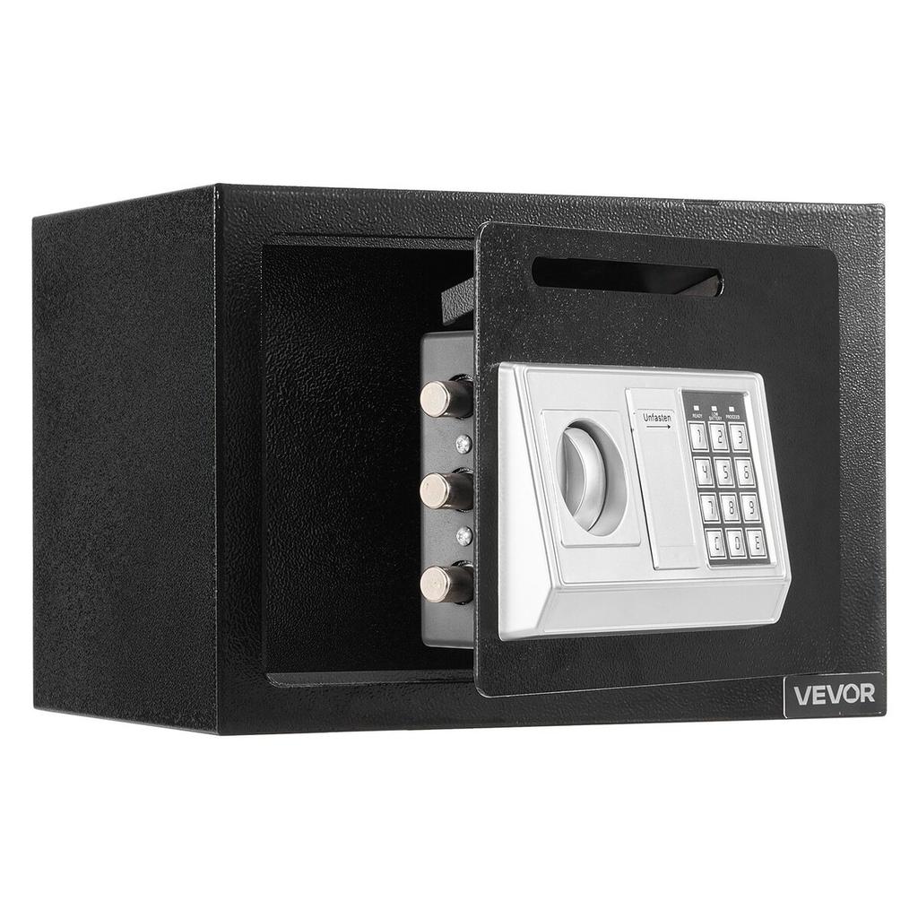 0.6 Cubic Feet Drop Safe, Drop Slot Safe Box with Password and Turn Knob, Heavy Duty Compact Cash Depository Box with a Front Lock Slot for Cash, Bank
