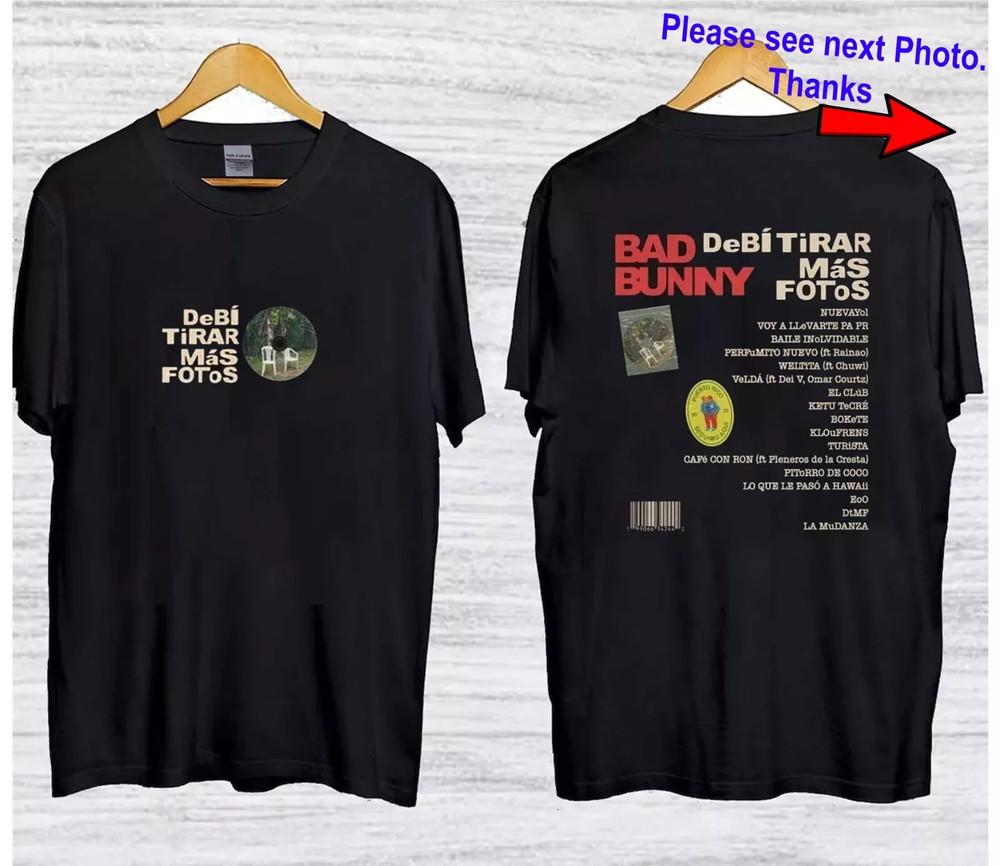NEW Bad Bunny Debi Tirar Más Fotos T Shirt Full Size S-5XL Unisex T-Shirt S