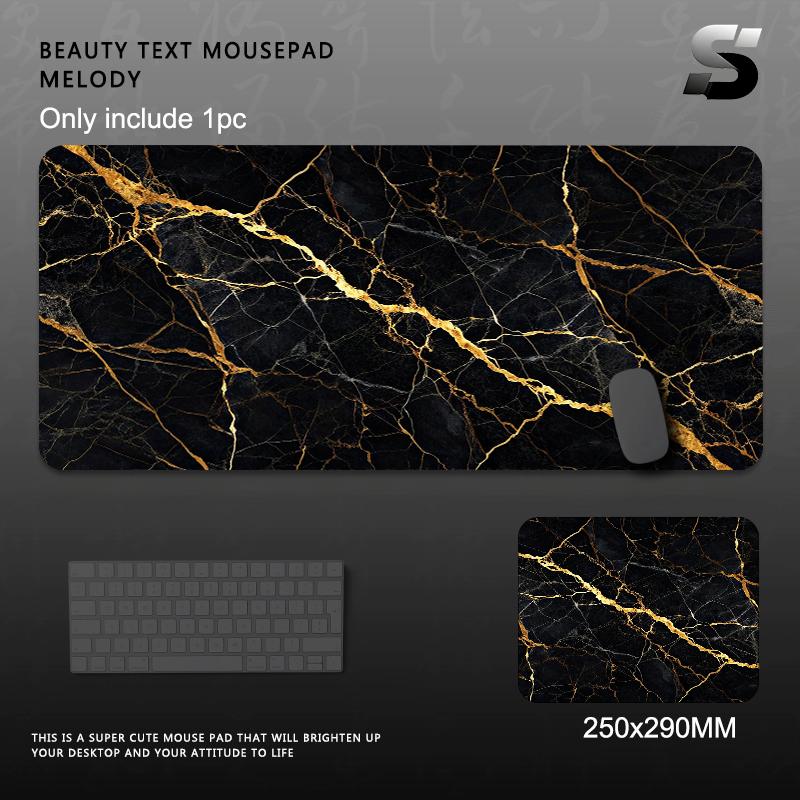 MultiSize Marble Design Mouse Pad Non Slip Base Soft Smooth Surface Stitched Edges Desk Mat For Gamer Office Daily Computer Use