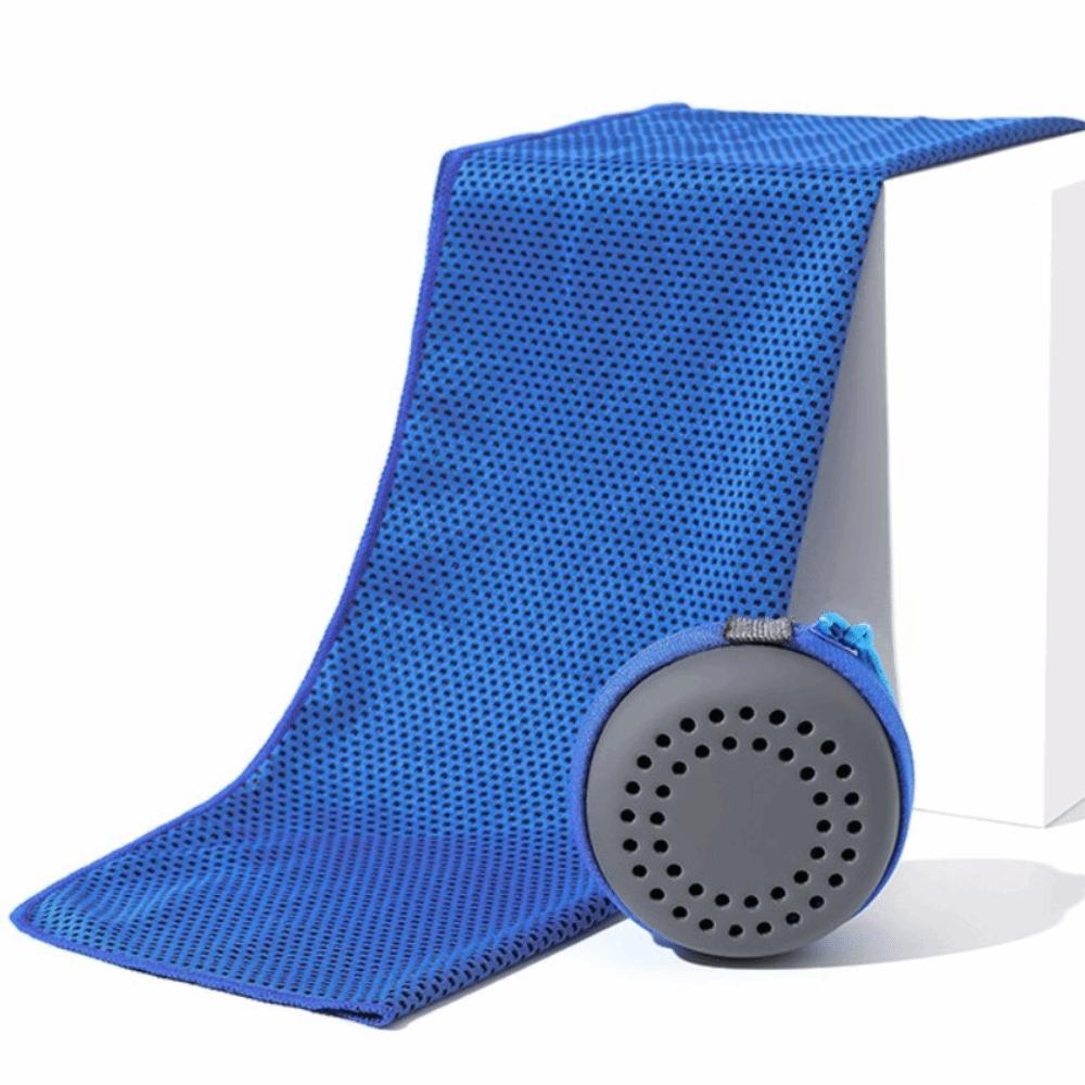 Portable Microfiber Quick Dry Towel Quick-Dry Silica Gel Sports Towel Lightweight Cool Towel Hiking синий