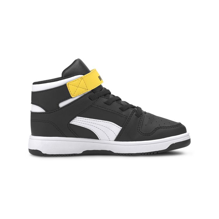 Puma Rebound Layup Sl Casual High-Top Kids Sneakers Kids Sneakers Black Yellow 370488-12