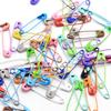 Colorful Safety Pins DIY Sewing Tools Accessory Plated Color Needles Large Safety Pin Small Brooch Apparel Accessories