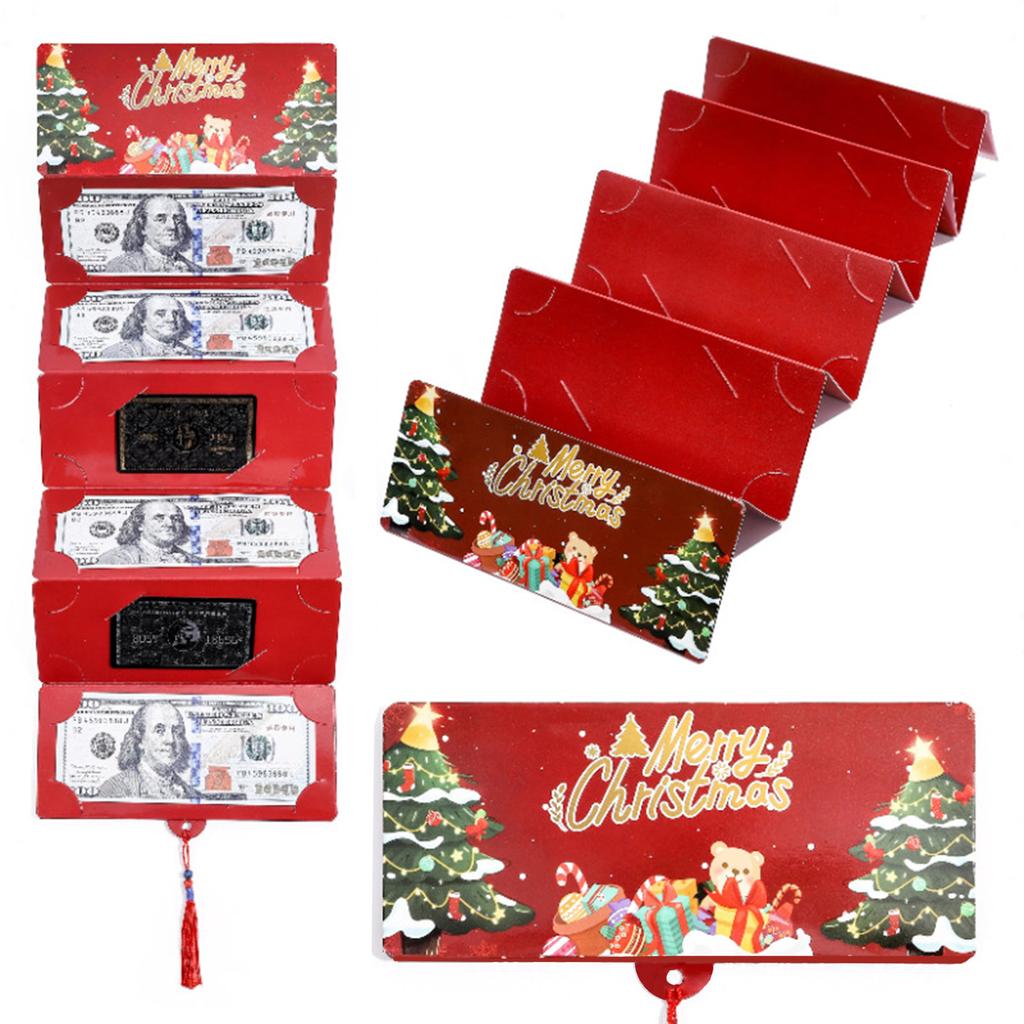 Santa Dollar Spardose mit 10 Schlitzen Weihnachtsfeier Geschenk Geldhalter für Kinder Feiertags Überraschung Geschenkkartenhalter 1 Stück