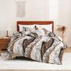 Full/King Leopard Duvet Cover Reversible Wild Animal Skin Print Bedding Set for Gril Women Luxury Abstract Geometric Quilt Cover