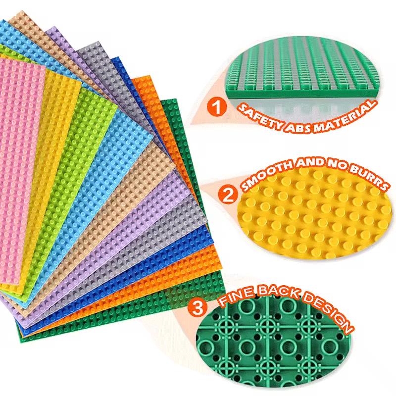 32x32 32x16 Dots Classic Building Blocks Base Plate MOC DIY Plastic Colorful Classic Brick Compatible for City Figures Kids Toy