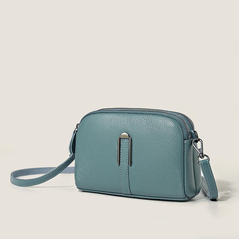 

First Layer Cowhide Women s Small Bag, Simple and Versatile, Shoulder Bag, Textured Crossbody Bag, High-end Small Square Bag синий