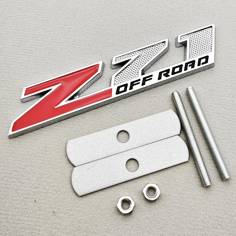 AABKA1 3D Metal Logo Z71 OFF ROAD Car Sticker Trunk Embelem Front Grille Badge For Chevy Chevrolet Silverado Colorado Tahoe Accessories