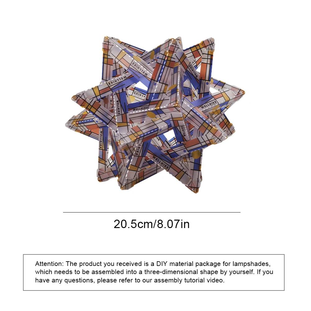 Outdoor Camping Light DIY Lampshade Waterproof Star Shape Lampshade Covers for Lights Pinecone Hollow Out Lamp Shade Star Decor