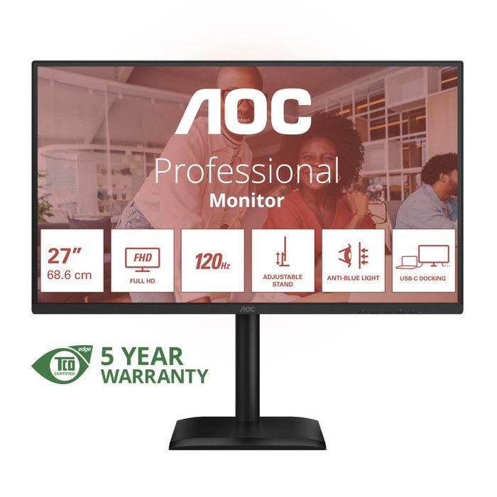 Moniteur AOC - 27E4CV - 27" - Full HD - 120Hz - IPS - Noir