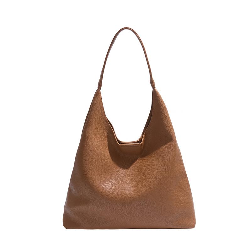 

Large capacity casual handbag bag women s trendy texture shoulder bag lazy style fashion underarm tote bag