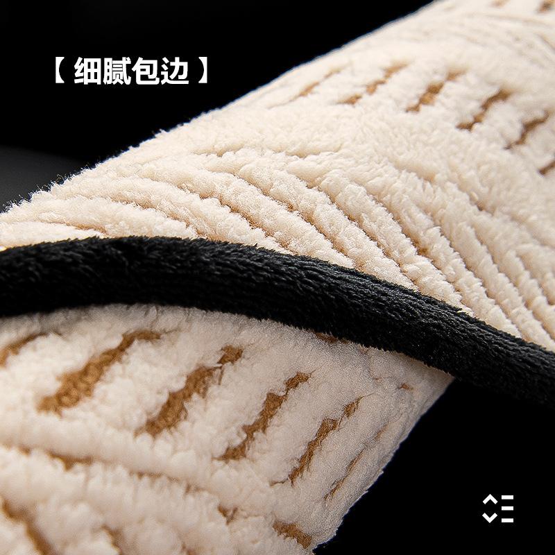 Autumn And Winter Plush Leather Sofa Cushion Cover Simple Modern Cover Cloth Blanket Non-Slip  New Seat Cushion Anti-Cat Claws