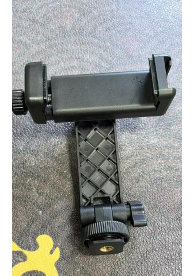 Multi-angle Rotating Cold Shoe Phone Holder for DSLR - Ideal for Horizontal & Vertical Photography and Live Streaming