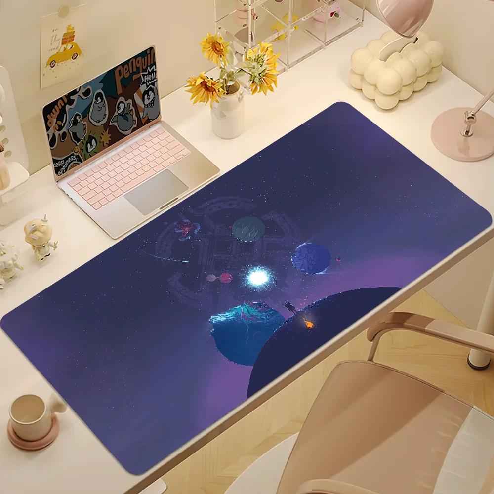 Game OOuter Wilds Strange Planet Mouse Pad Desk Mat Large Nonslip Antifray Keyboard Ergonomic Office Rubber PC Home Custom