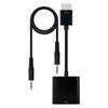 NANO CABLE Nanocable Converter 10.16.2001-bk/ Hdmi Male - Vga Female/ 3.5 Female Jack/ 10cm/ Black