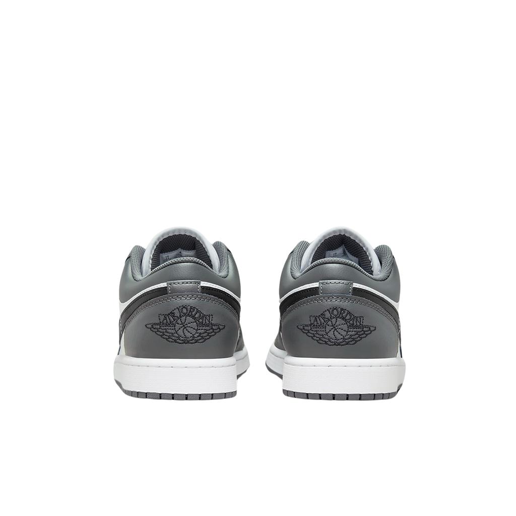 Air Jordan 1 Low Gris Hierro Negro Zapatillas para Hombre Blanco 553558-152