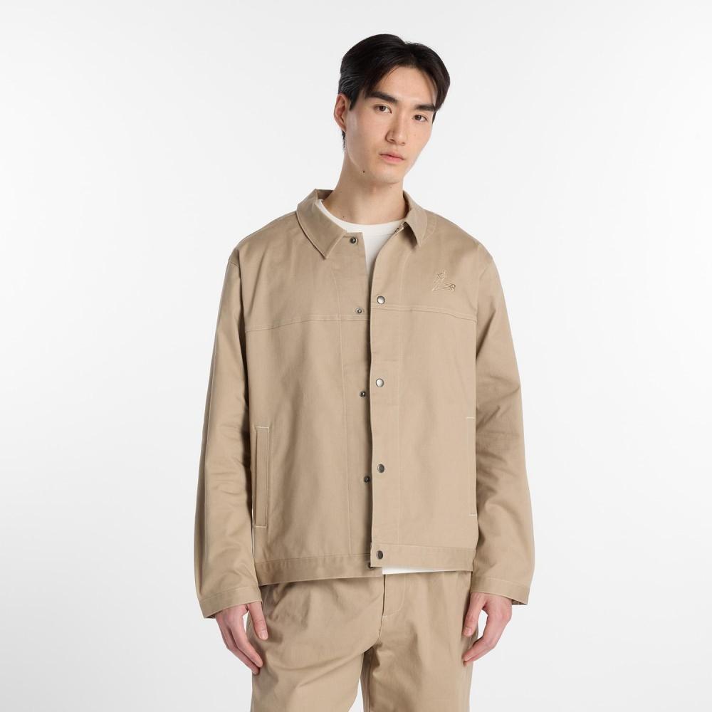 New Balance M O.h Signature Прямая куртка из тканого твила на подкладке Mj616286Sot Sot S