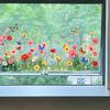 Spring Summer Flower Butterfly Window Cling Colorful Floral Window Sticker Removable Double-Sided Static Decals for Home Office Classroom Decor
