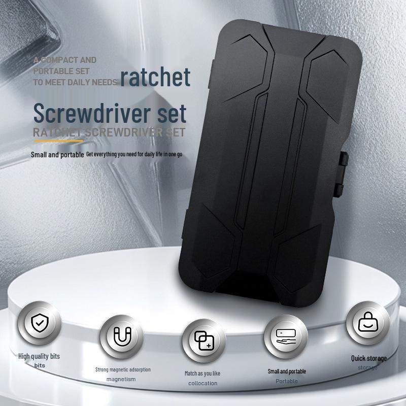 66-in-1 Multi-Purpose Cross-Functional S2 Steel Ratchet Screwdriver Set with High Hardness Bits