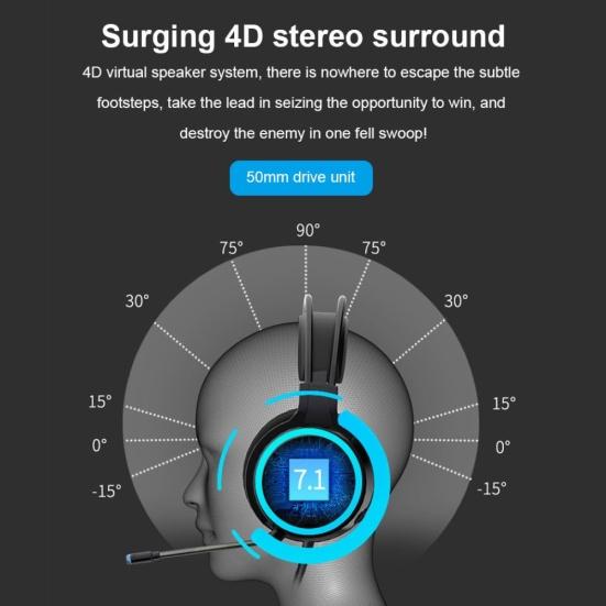Căști pentru jocuri cu lumină LED G58 Căști stereo cu fir cu microfon pentru PC/laptop