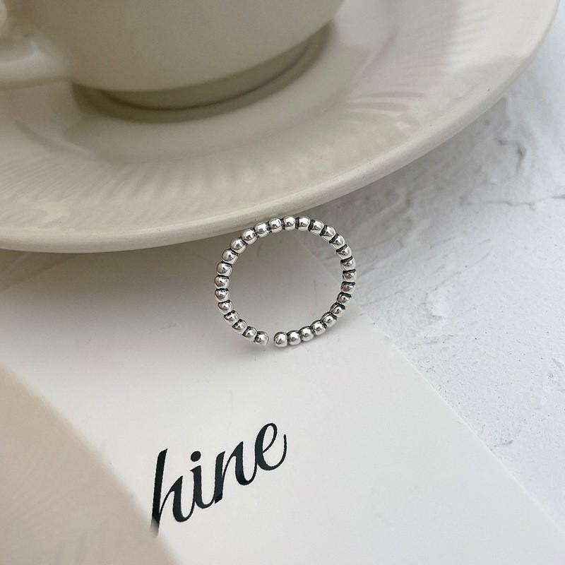 Retro Ruili S925 Silver Women s Knotted Ring - Versatile Cold Style Index Finger Ring Adjustable Open Size