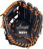 ZETT AcroCatch Youth Baseball Black x Oak Brown BJGB77410F Glove, Softball, All-Around, Left-Handed Throw, Size SS, (1936),