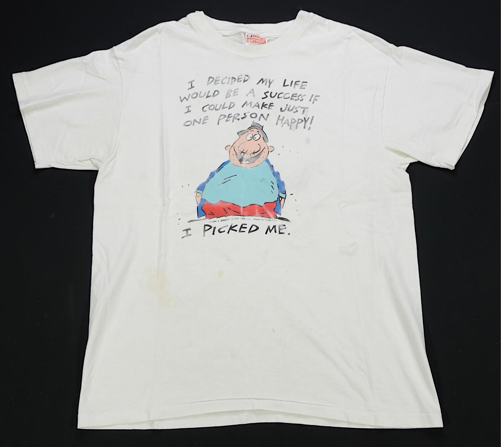 Vintage My Life Would Be A Success If I Make Myself Happy T Shirt 80s 90s L XXXXL