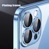 Plating Frame With Lens Protection Film Clear Phone Case For Iphone 14 13 12 11 Pro Max Xs Mini Xr X 7 8 Plus Se 2022 2020 Cover