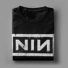 NIN Retro Logo Dziewięciocalowe paznokcie T-Shirt Moda unisex Bawełniana koszulka z okrągłym dekoltem i krótkim rękawem T-shirty Pomysł na prezent Ubrania