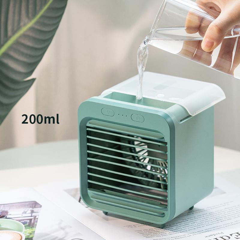 Portable Usb Chargeable Mini 3 Gear Air Conditioner Cooler Fan Air Conditioner Air Cooling Office Desktop Fan Parts