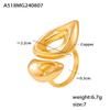 Offener Ring 18 Karat Vergoldet für Damen - Europäisches Geometrisches Schweinenasen-Design