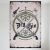 Peaky Blinders Dry Gin Vintage Metal Tin Sign, Ornate Circular Emblem with Firearms, Wall Decor for Bar Club Cafe Man Cave Home